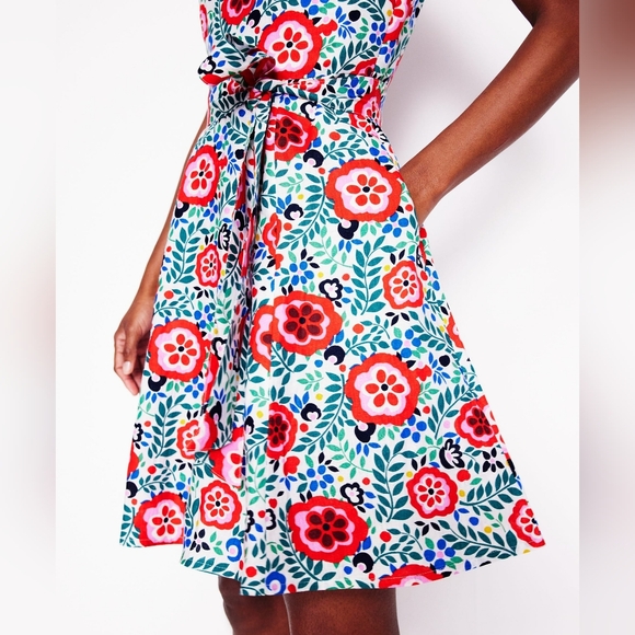 Boden Anya Floral Pure Linen Sleeveless Dress - Picture 5 of 5